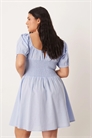 Мини-платье для пляжа с рукавами-буфетками и завязками спереди артикул 153330007