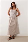 Пляжное платье-макси с завязками на талии и сборками от Esmee артикул 153329397