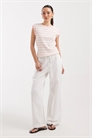 Брюки из льна с широкими брючинами артикул 155969325