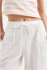 Брюки из льна с широкими брючинами артикул 155969325
