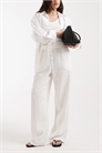 Брюки из льна с широкими брючинами артикул 155969176