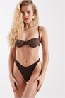 Бюстгальтер-бикини Honey Piper с рюшами и косточками, фасон «балкон» артикул 154296105