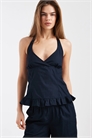 Топ с воротником-холтером и оборками от Tamzen co-ord артикул 155589528