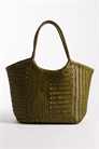 Сумка-корзинка из плетеной кожи артикул 153052672