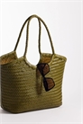 Сумка-корзинка из плетеной кожи артикул 153052672