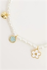 Браслет с подвесками из жемчуга и эмали артикул 153816933