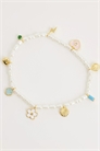 Браслет с подвесками из жемчуга и эмали артикул 153816933