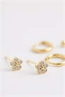 Набор из серьг «Хрустальный цветок» и «Микро-кольца» артикул 153816922