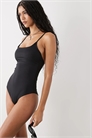 Купальник с квадратным вырезом и открытой спиной артикул 155696941