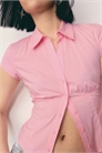 Рубашка с короткими рукавами и швом под грудью артикул 156464816