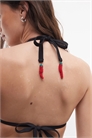 Бюстгальтер-бикини Fuller Bust Belle с бисером, в форме треугольника с высоким верхом и мотивом перца чили артикул 154049923