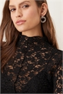 Топ с высоким воротником из кружева артикул 151864684