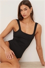 Купальник-боди с ребристой отделкой артикул 154161382