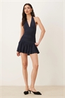 Мини-платье с завязками на шее и оборками по краю из Вермонта артикул 152671859