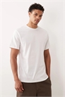 Футболка из плотной ткани с прямым кроем артикул 133860372
