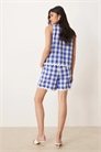 Шорты из ткани в клетку с высокой талией и волнистой окантовкой co-ord артикул 146790674