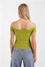 Топ с открытыми плечами и короткими рукавами артикул 151782110
