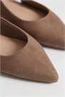 Балетки из искусственной замши с открытой пяткой артикул 155595797
