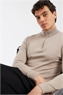 Свитер из египетского хлопка с четвертью молнии артикул 156088301