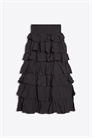 Юбка средней длины в стиле рустик с оборками артикул 156370055