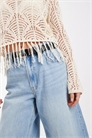 Топ с бахромой в стиле бохо, связанный крючком артикул 154079189