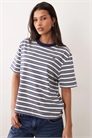 Футболка с полосками и короткими рукавами артикул 154353704