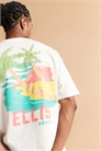 Футболка свободного кроя с ярким летним принтом артикул 142203282