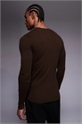 Футболка с длинным рукавом из микроребристой ткани Essential Muscle Fit артикул 153120196