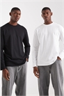 Набор из 2-х свободных футболок с длинным рукавом Essentials артикул 151022251