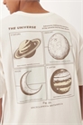Футболка свободного кроя с изображением небесных тел артикул 148451463