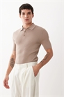 Трикотажная рубашка-поло с коротким рукавом из ткани Muscle Fit артикул 155473216