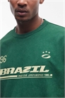 Объёмная футболка свободного кроя с принтом «Бразилия» артикул 155867264