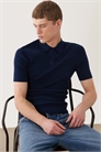 Трикотажная рубашка-поло с короткими рукавами артикул 155473203