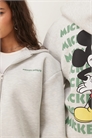 Универсальная толстовка оверсайз из ткани типа «скуба» с капюшоном и застежкой-молнией, с принтом Микки Мауса артикул 148711265