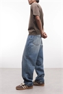 Классические джинсы свободного кроя в винтажном стиле артикул 154338864