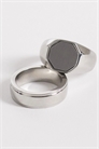 Водонепроницаемый перстень из нержавеющей стали с матовой восьмиугольной верхней частью, комплект из 2 штук артикул 155586024