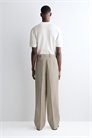 Льняные брюки свободного кроя с прямыми брючинами артикул 1328833001