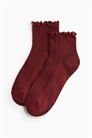Носки в рубчик с оборками, 3 пары артикул 1318255004