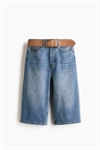 Джинсовые бермуды с ремнем артикул 1333416001