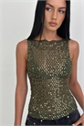 Топ-жилет Dudley из трикотажа с пайетками артикул 152899963