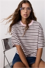 Полосатая футболка с короткими рукавами артикул 156387741