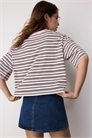 Полосатая футболка с короткими рукавами артикул 156387741