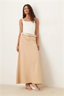 Макси-юбка из смешанного льна, скроенная по фигуре артикул 148582072