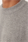 Свитер с круглым вырезом из вязаного материала с эффектом ворсистости, свободного кроя артикул 142045831