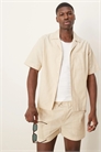 Пляжная рубашка с короткими рукавами из смешанного льна co-ord артикул 141071816