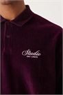 Поло с длинным рукавом из плотной ткани большого размера с вышивкой на груди артикул 153154968