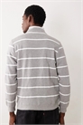 Незаменимая толстовка в полоску с полузастежкой-молнией артикул 150661008