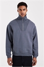 Свитшот с воротником-воронкой и полузастежкой-молнией артикул 152149812
