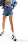 Джинсовые шорты с высокой талией в стиле «mom» артикул 132777830