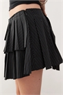 Асимметричная мини-юбка в складку артикул 146738826